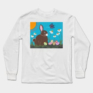 EASTER Bunny Rabbit Painting Long Sleeve T-Shirt